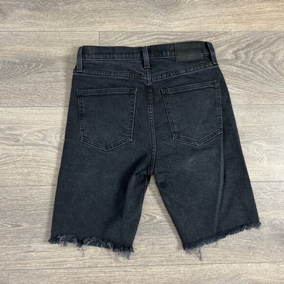 Aritzia Denim Forum Yoko Bermuda Jorts Jean Shorts High Rise Waist Black - Picture 12 of 13